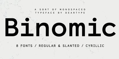 Binomic Regular Font preview