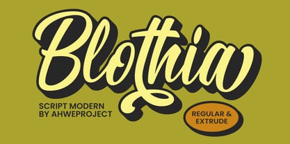Blothia Regular Font preview