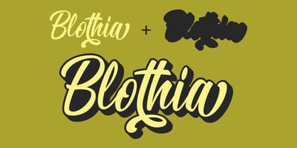 Blothia Extrude Font preview