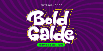 Bold Galde Regular Font preview