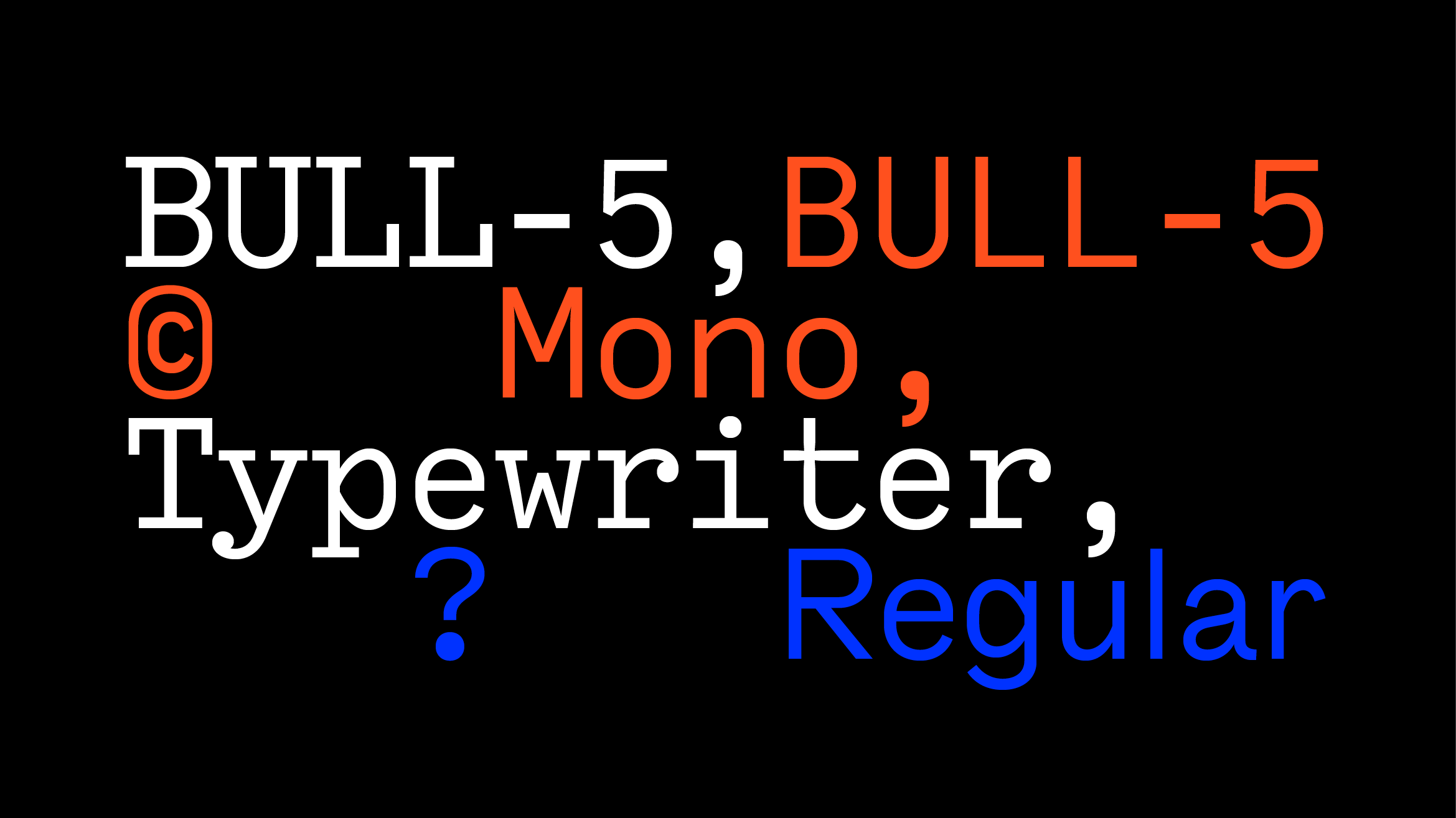Bull-5 Font preview