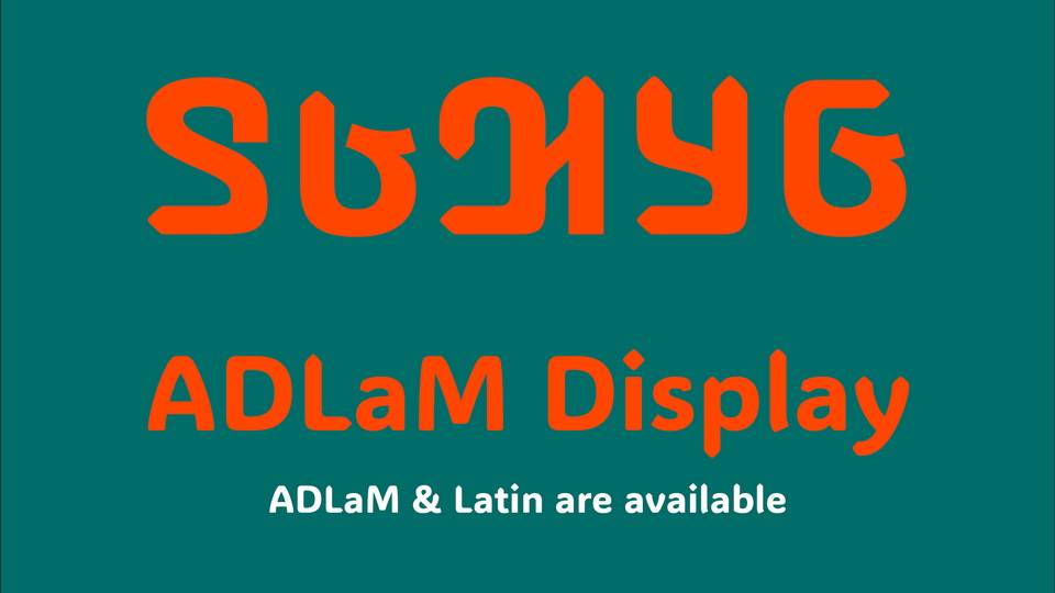 ADLaM Display Font preview