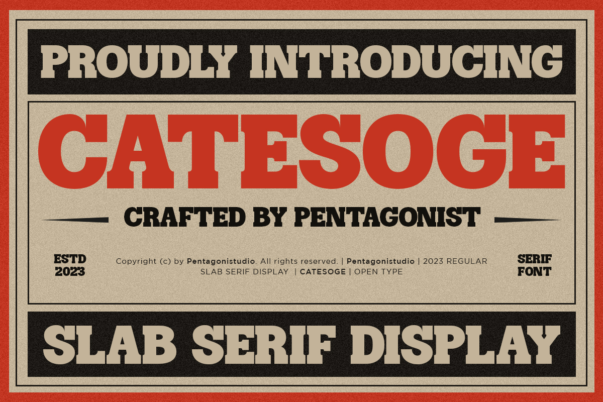 Catesoge Font preview