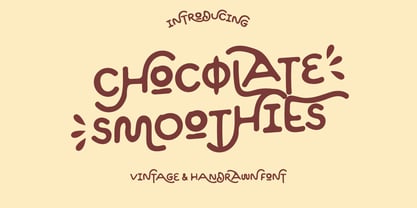Chocolate Smoothies Font preview