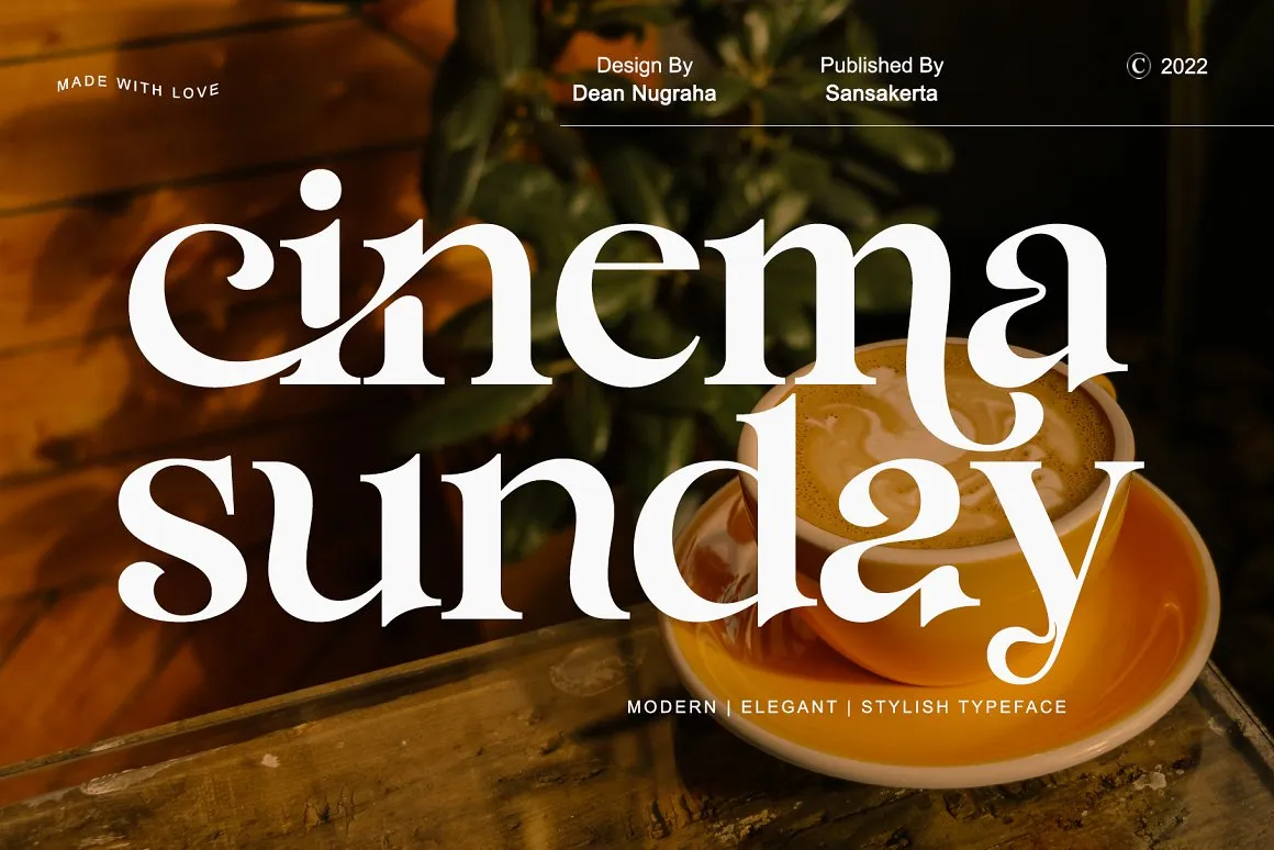 Cinema Sunday Regular Font preview