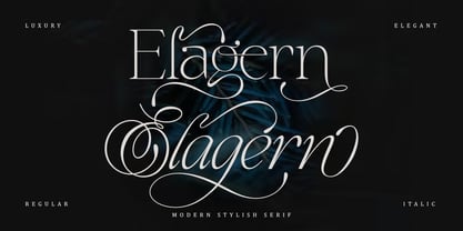 Elagern Font preview