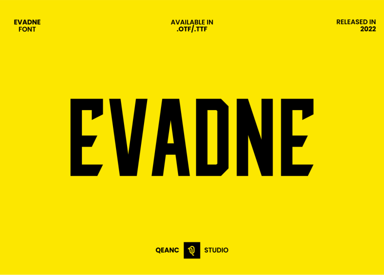 Evadne by Qeanc Regular Font preview