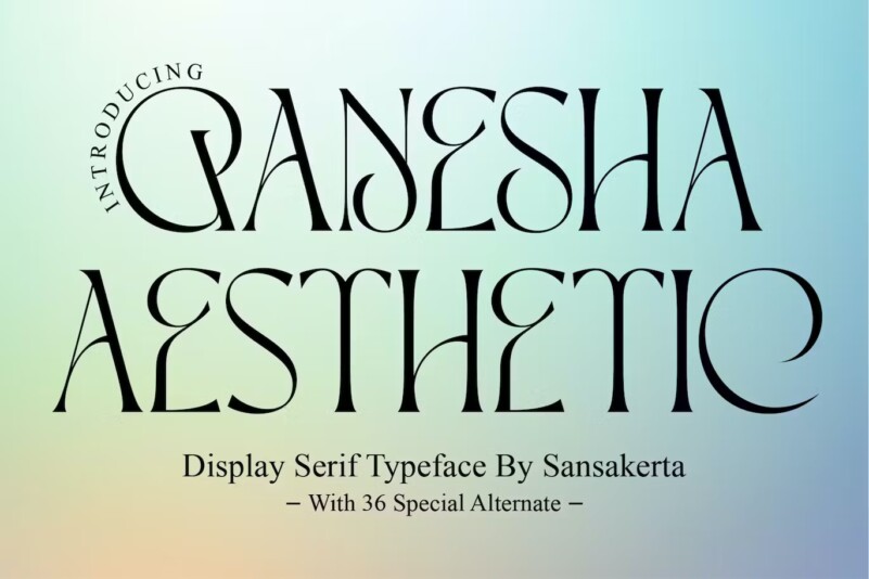 Ganesha Aesthetic Regular Font preview