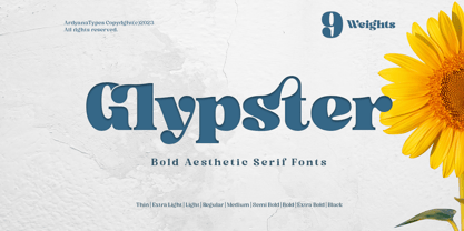 Glypster Font preview
