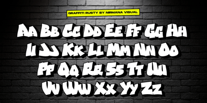 Graffiti Rusty Shadow Font preview