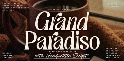 Grand Paradiso Font preview