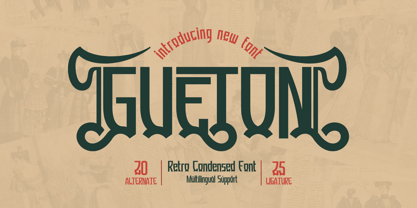 Gueton Regular Font preview