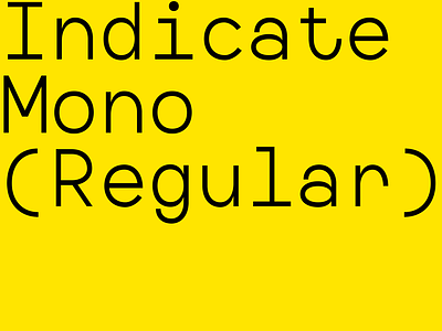 Indicate Mono Regular Font preview