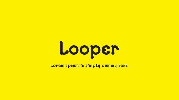 Looper Font preview