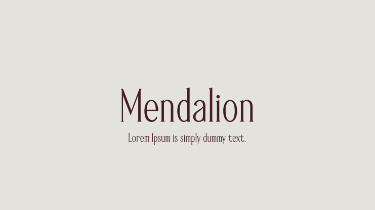 Mendalion Font preview