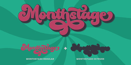 Monthstage Extrude Font preview