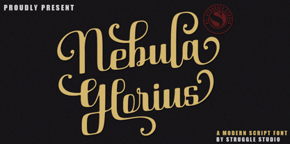 Nebula Glorius Regular Font preview