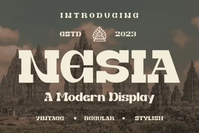 NESIA Regular Font preview