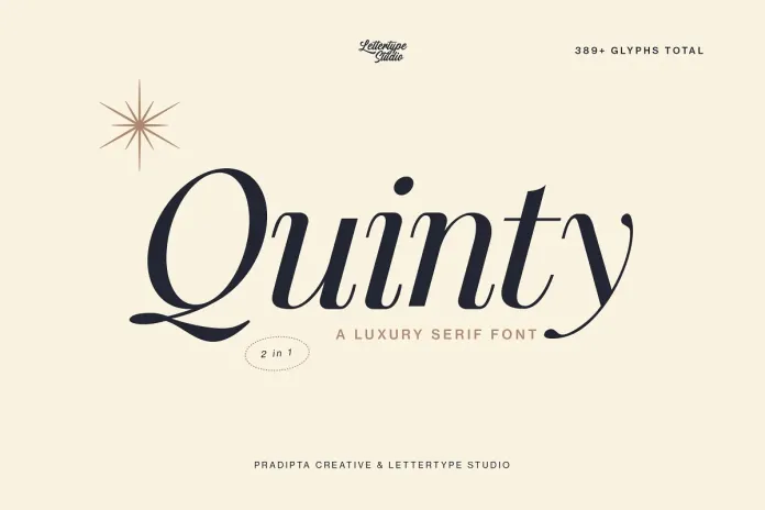 Quinty Font preview