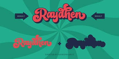 Raydhen Extrude Font preview