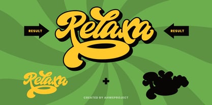 Relaxa Extrude Font preview