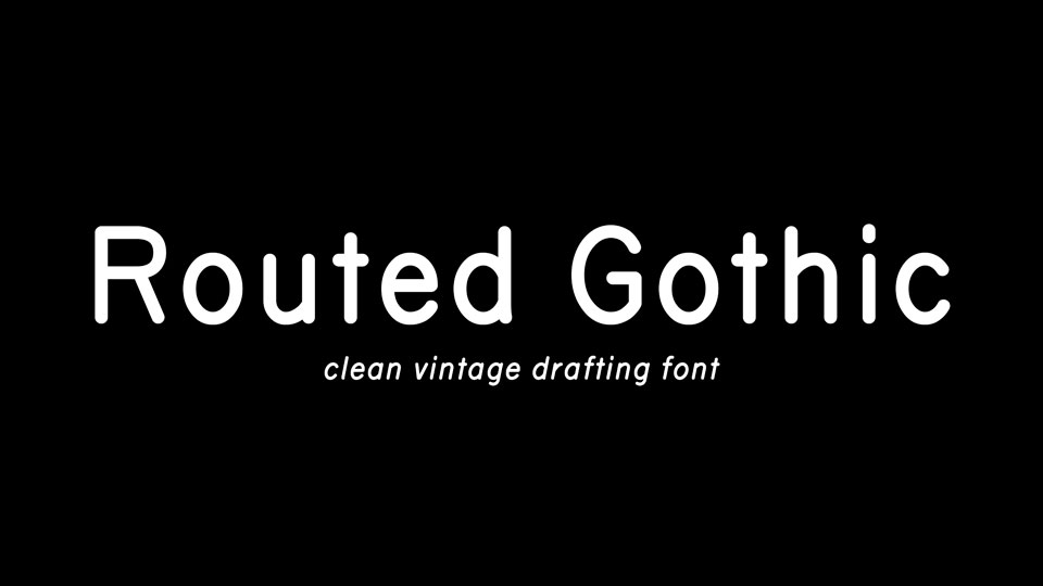 Routed Gothic Wide Half Italic Font preview