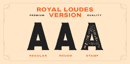Royal Loudes Rough Font preview