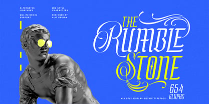 Rumble Stone Font preview