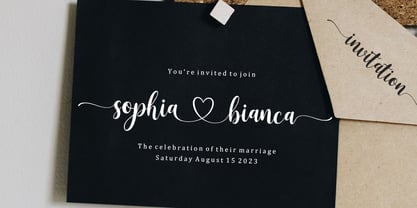 Sophia Bianca Regular Font preview