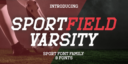 Sportfield Varsity Stacked Font preview