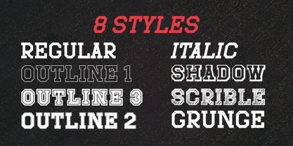 Sportfield Varsity Stacked Font preview