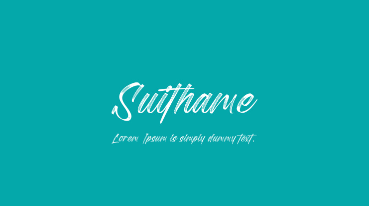 Suithame Font preview
