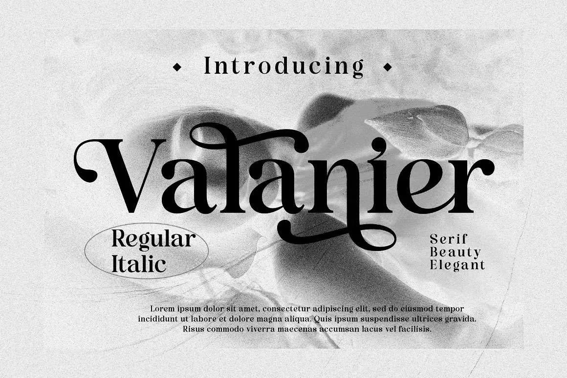 Valaneir Italic Font preview