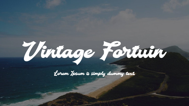 Vintage Fortuin Regular Font preview
