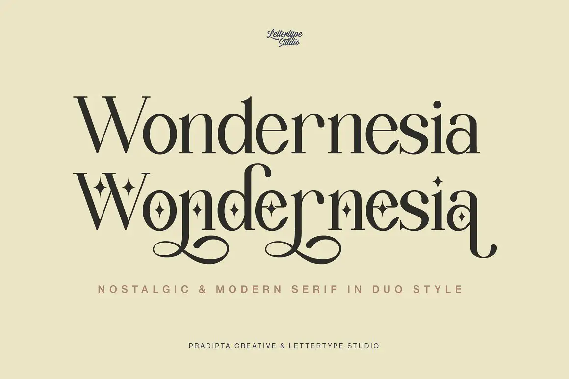 Wondernesia Font preview