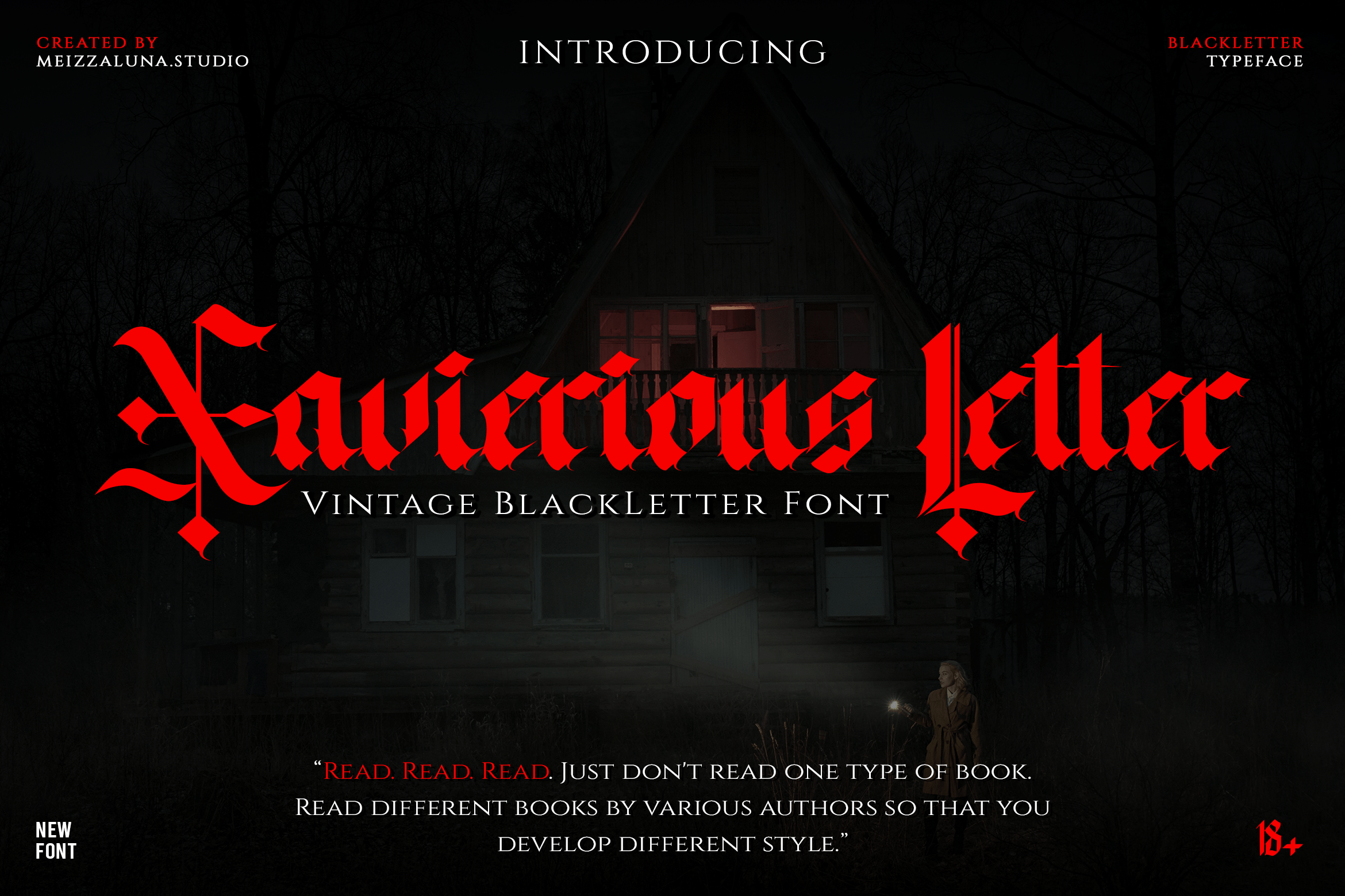 Xavierious Letter Font preview
