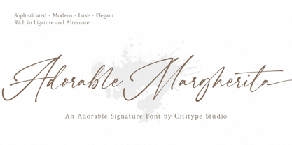 Adorable Margherita Script Font preview