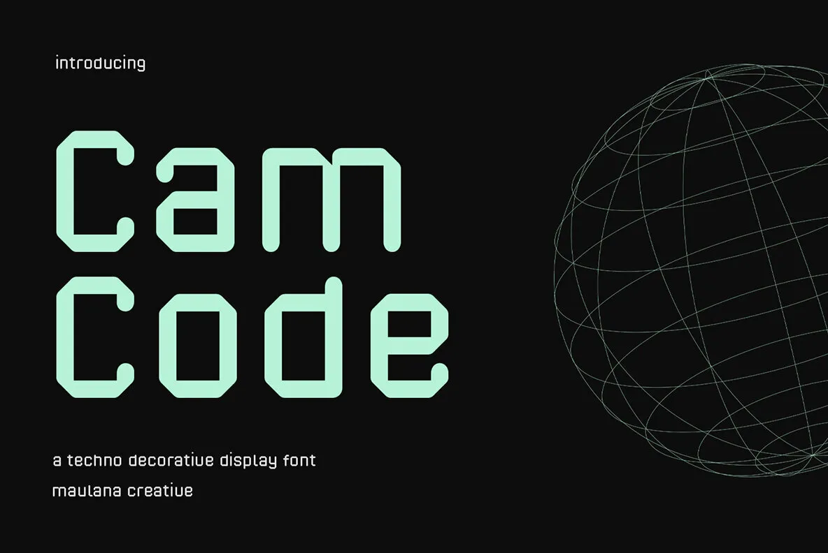 Camcode Font preview