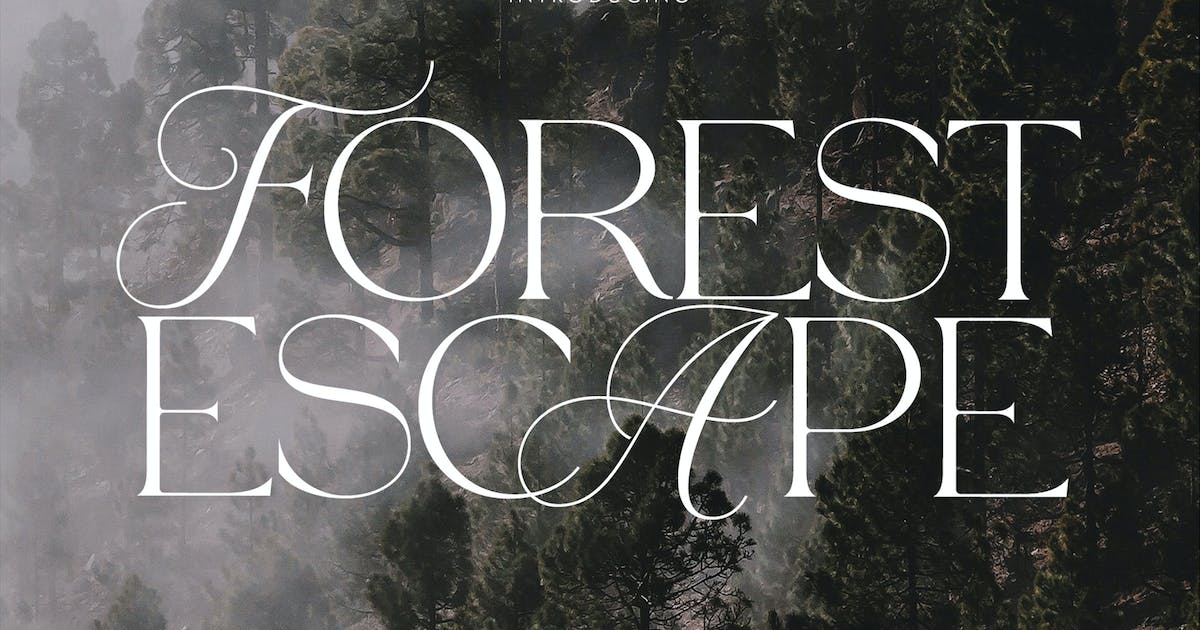 Forest Escape Regular Font preview