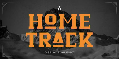 Home Track Font preview