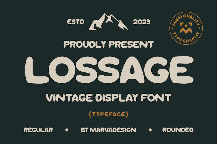 Lossage Regular Font preview