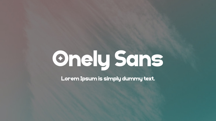 Onely Sans Regular Font preview