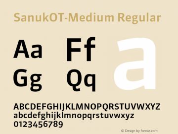 Sanuk OT Medium Italic Font preview