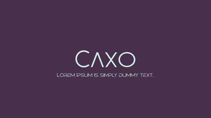 Caxo Font preview