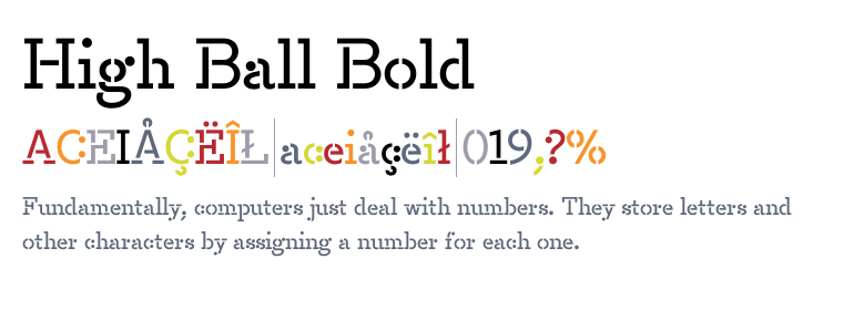High Ball Bold Font preview