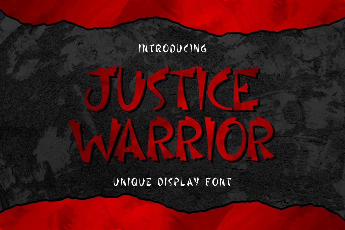 Justice Warrior Regular Font preview