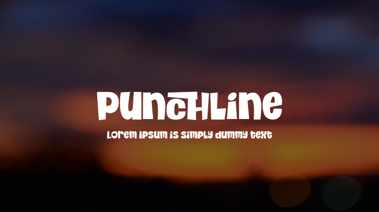 Punchline Regular Font preview