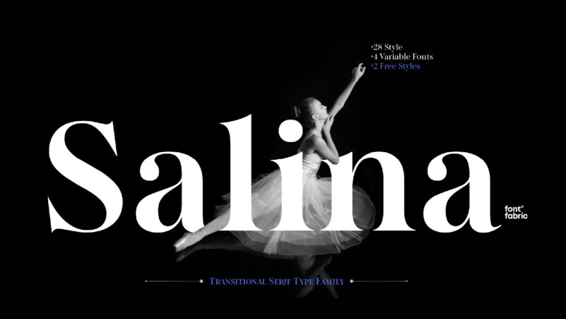 Salina Trial Extra Light Font preview