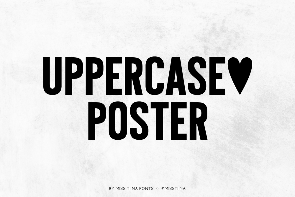 MTF Uppercase Poster Regular Font preview