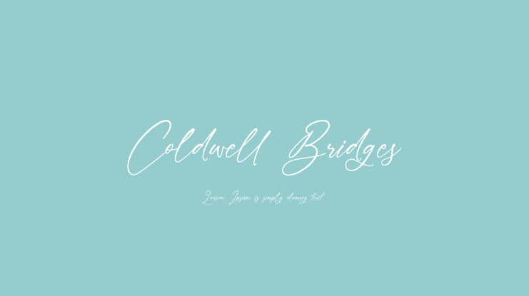 Coldwell Bridges Font preview